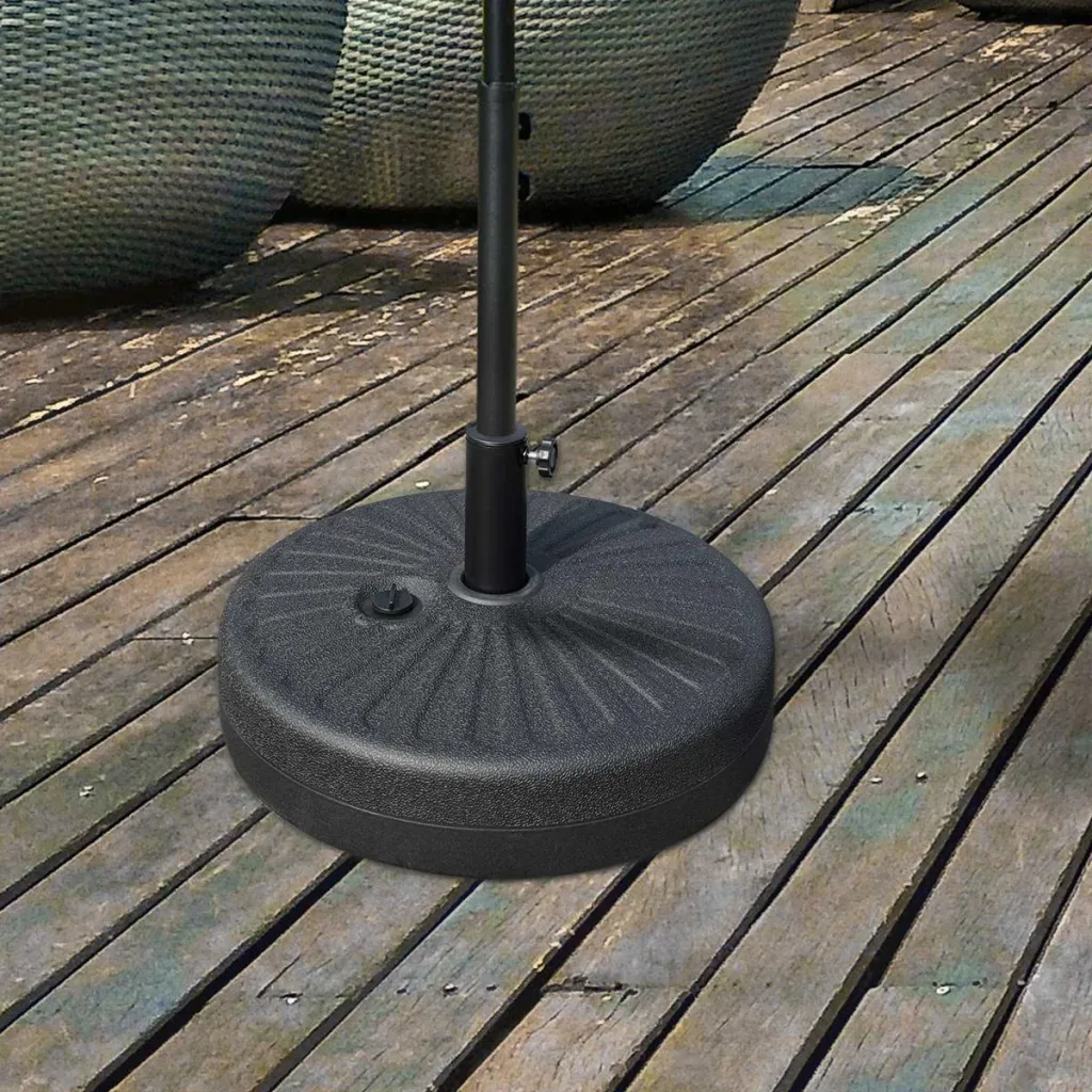 Parasol base 22 kg for parasol poles 38/48 mm cement black Ø51 x 12H cm