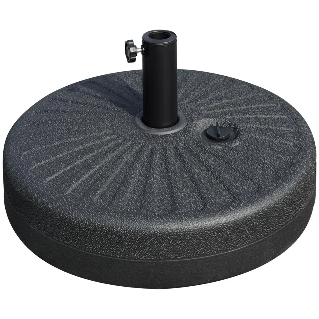 Parasol base 22 kg for parasol poles 38/48 mm cement black Ø51 x 12H cm