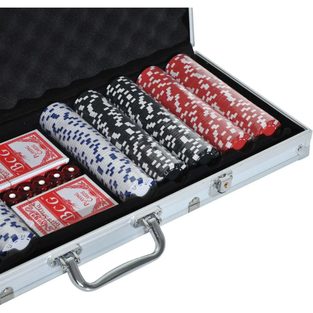 Poker case aluminum poker set with 500 poker chips