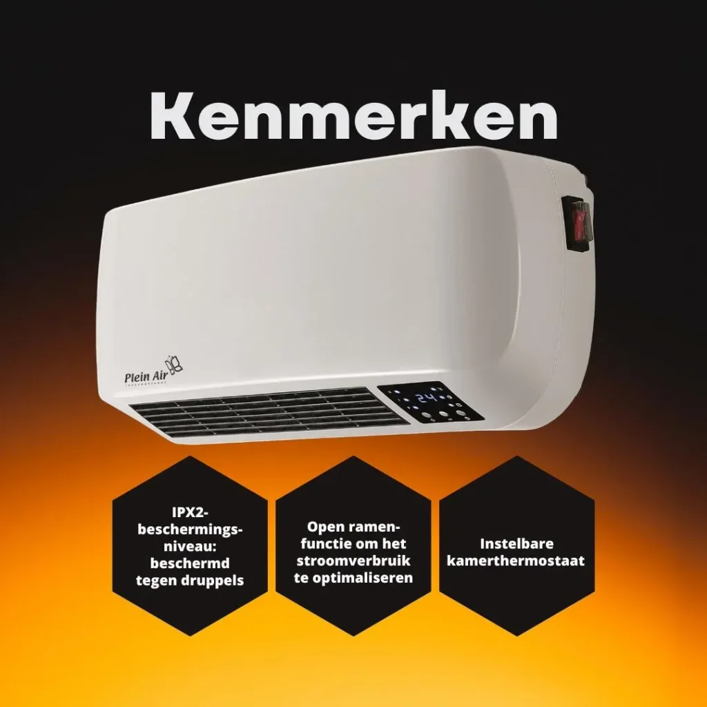 Plein Air electric wall convector TC-TPD 2000 - WITH remote control - 2000W - White