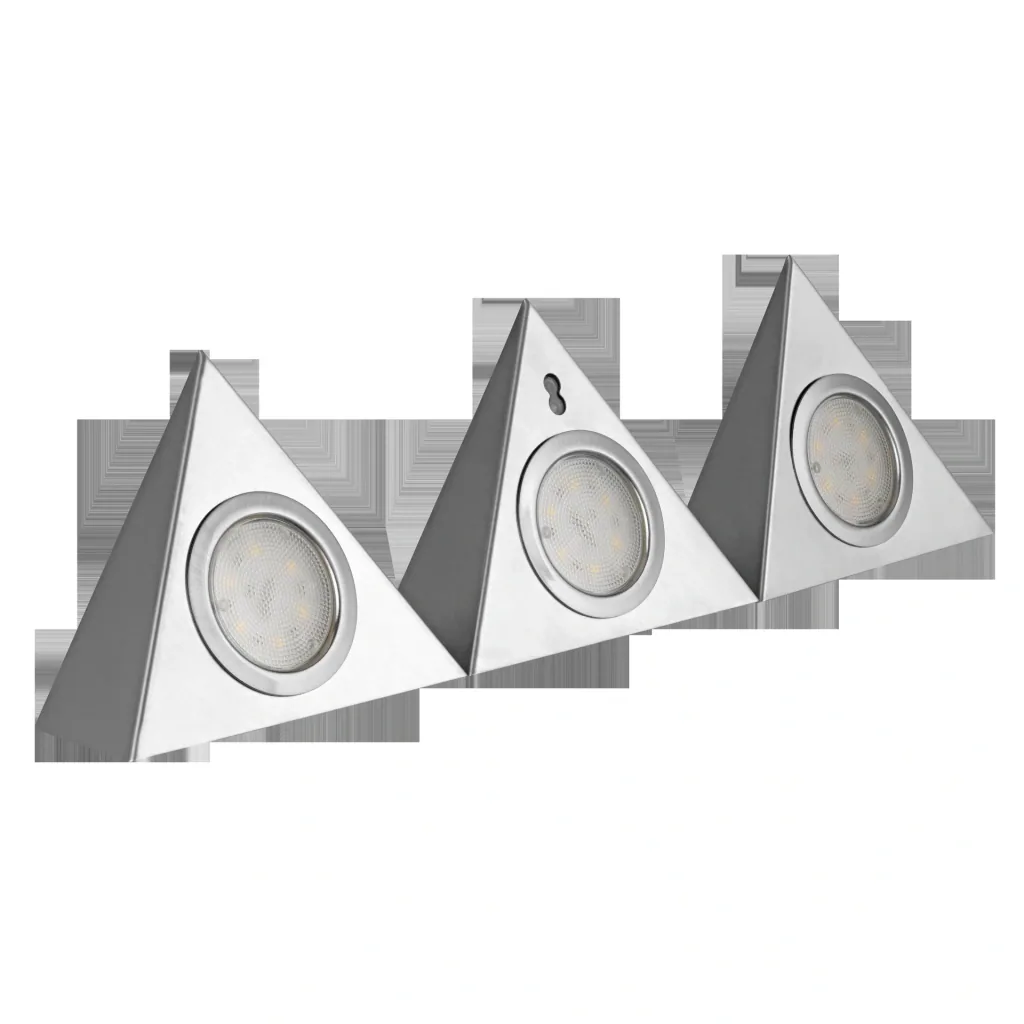 LED under-cabinet light TRIANGLE SENSO with sensor 3 x 2.5 W color silver