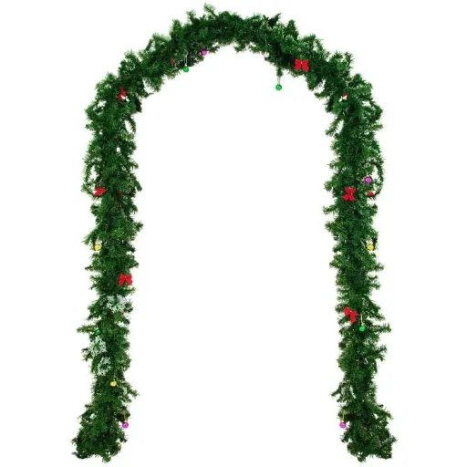 Christmas garland 5m with 80 LEDs including decoration for indoors & outdoors