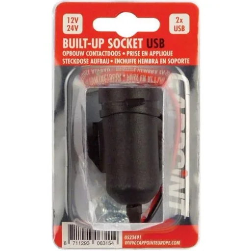 Socket construction 2x USB 2.1A 12/24V