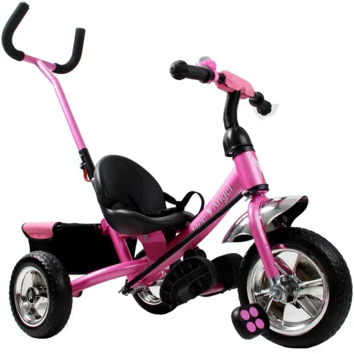 Children's Tricycle Angel - Metal - Handlebar - Pink