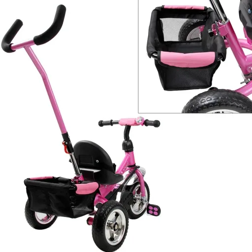 Children's Tricycle Angel - Metal - Handlebar - Pink