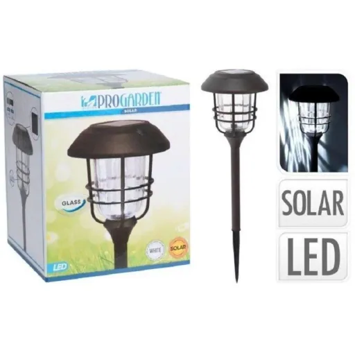 4x Progarden solar garden light 170 x 58.5 cm aluminum with glass