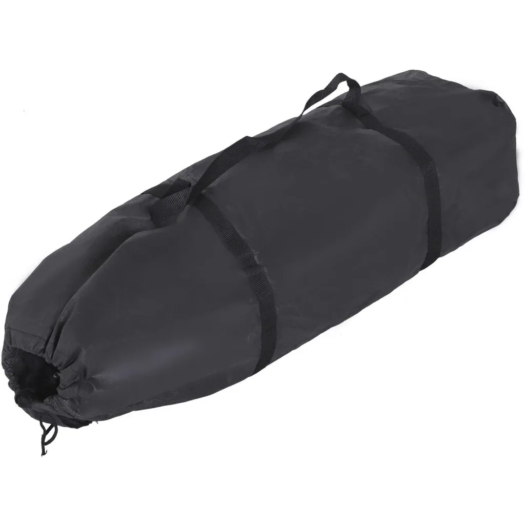 Baby bed children's travel bed foldable folding bed with mattress + wheels carrying bag black 120 x 60 x 75 cm