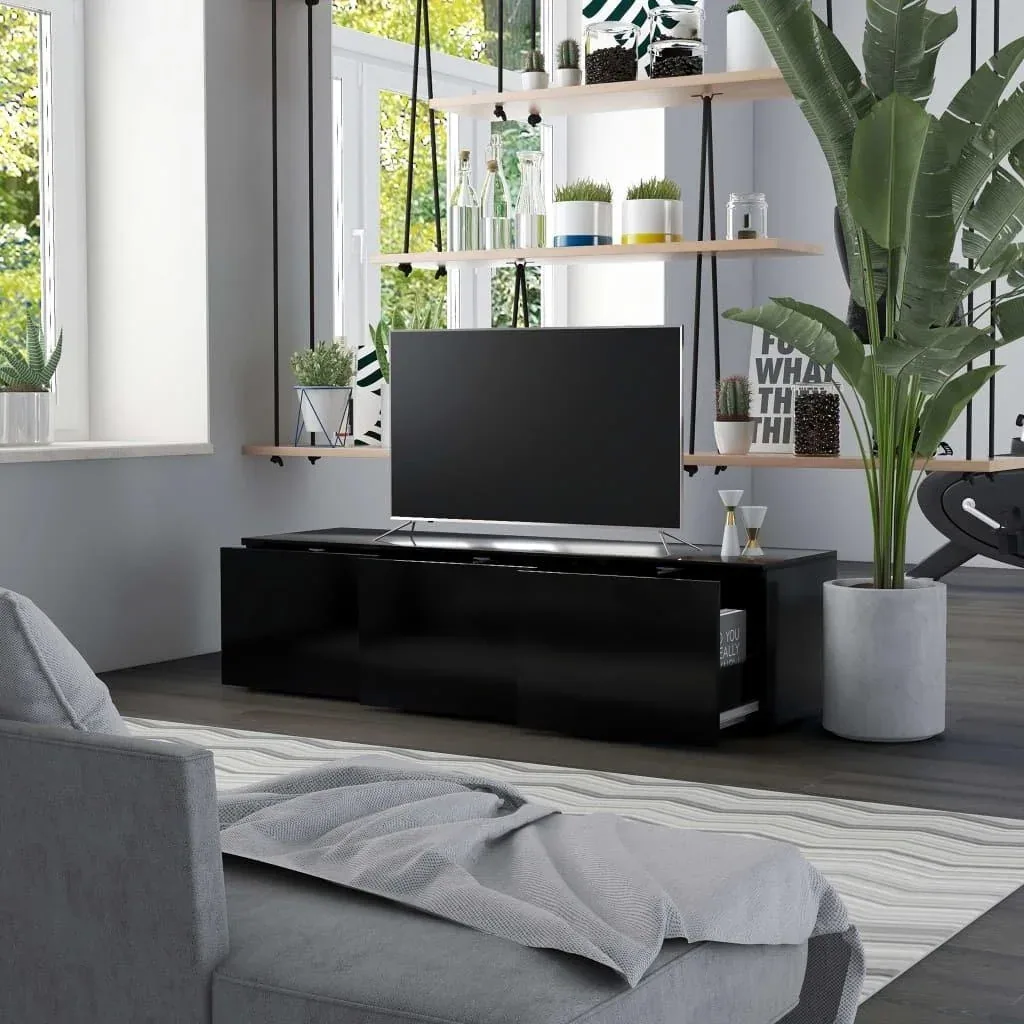TV cabinet 120x34x30 cm chipboard black