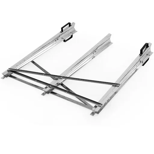 Sawhorse made of wood and metal, galvanized 83x81x88cm