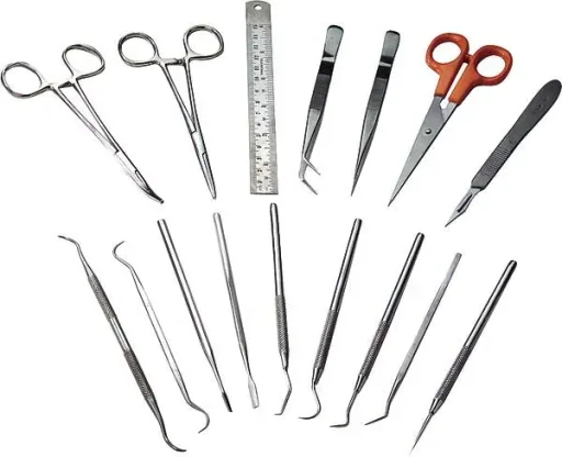 17-piece precision tool set for hobbyists in a zippered case (100% polyamide)