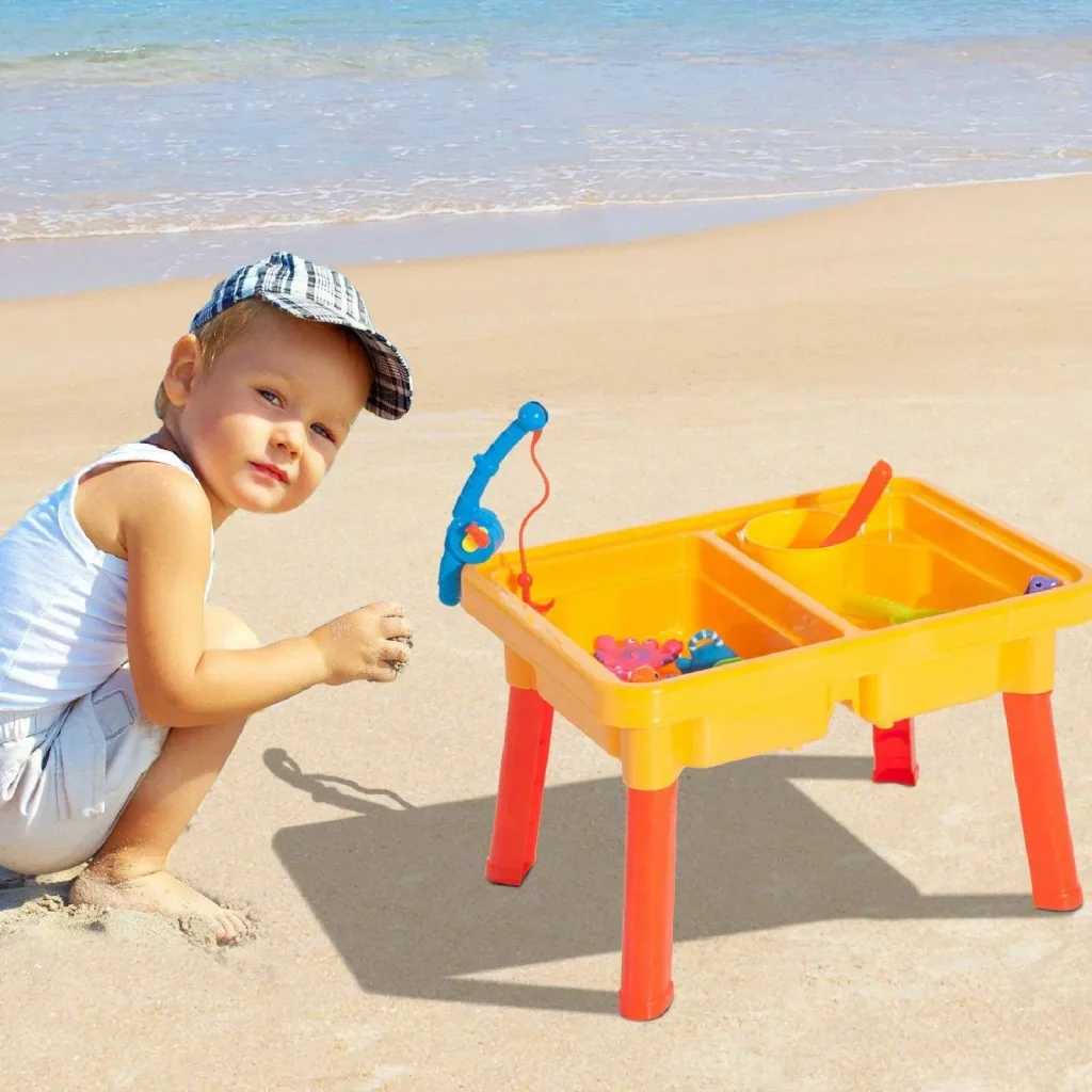 Play table sandpit table with accessories