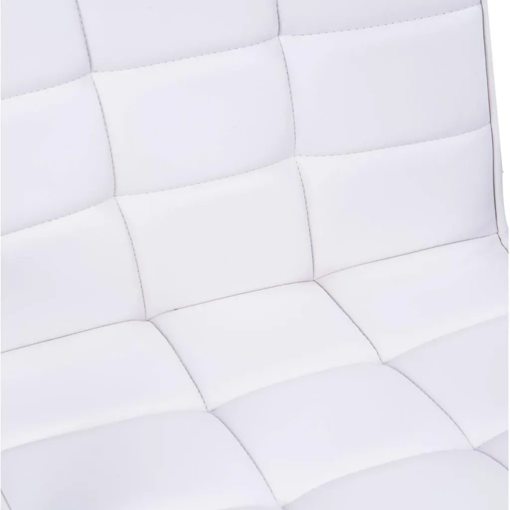 Swivel chair with curved armrests white/silver