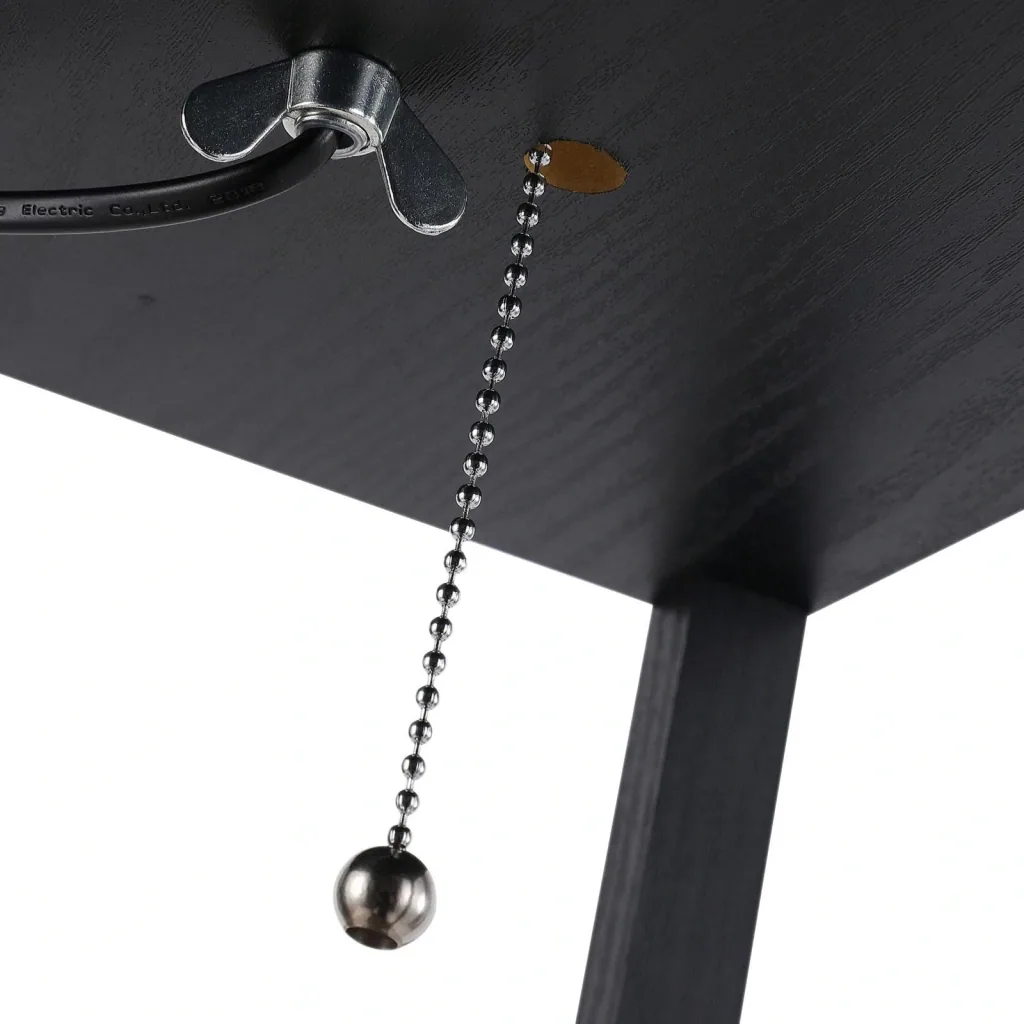 Floor lamp with shelves interior lighting floor lamp E27 up to 40W wood black 26 x 26 x 160 cm