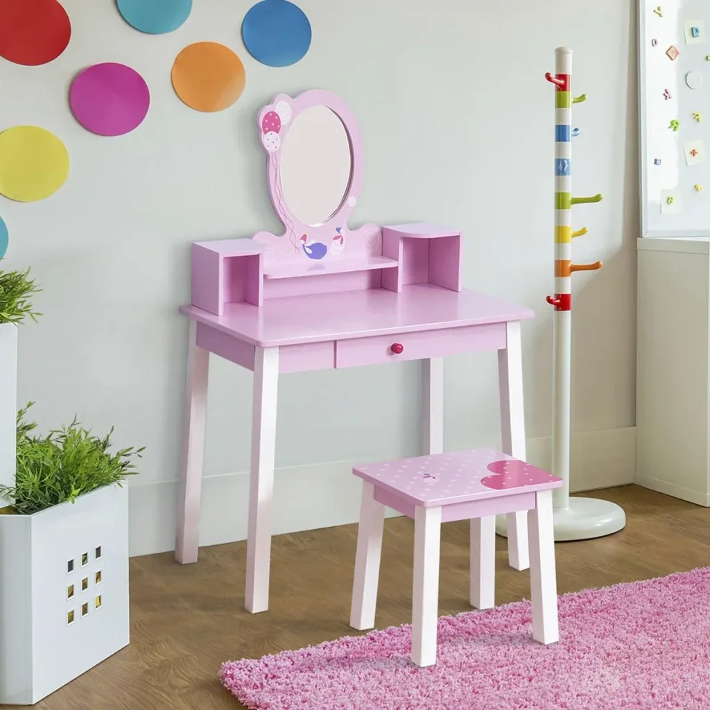 2-set children's dressing table and stool