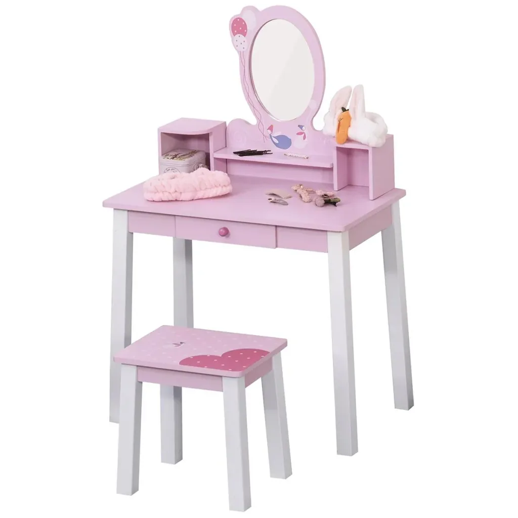 2-set children's dressing table and stool