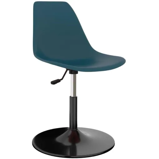 Dining room chairs, swivel, 2-piece, PP, turquoise
