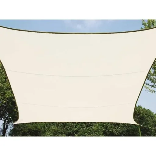 Shade cloth / sun sail including Perel fixing kit - Rectangle - 2 x 3 m - Cream