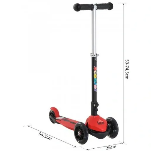 Kick scooter children's scooter 3 wheels red