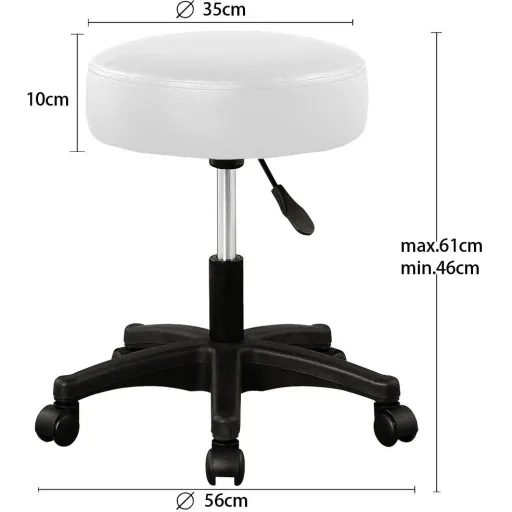 Rolling stool work stool - rotatable and adjustable