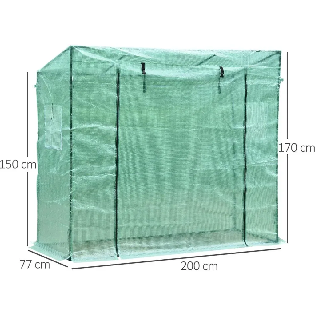 Greenhouse with window green transparent