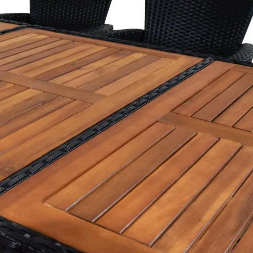 Garden set polyrattan Rio 17-piece adjustable backrest