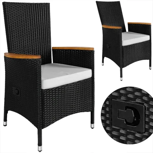 Garden set polyrattan Rio 17-piece adjustable backrest