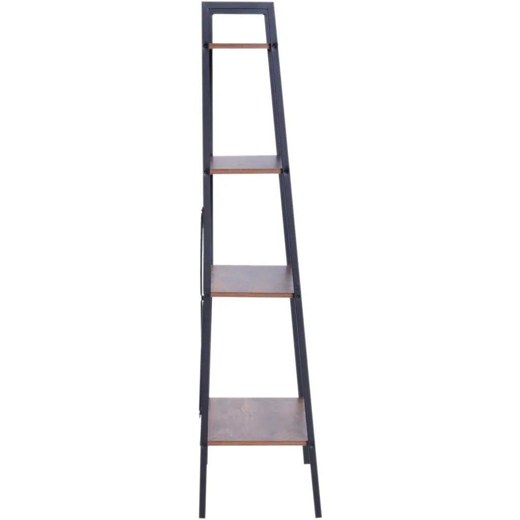 Standing shelf ladder shelf step shelf bookcase flower shelf wood vintage 4 compartments 60 x 35 x 145 cm