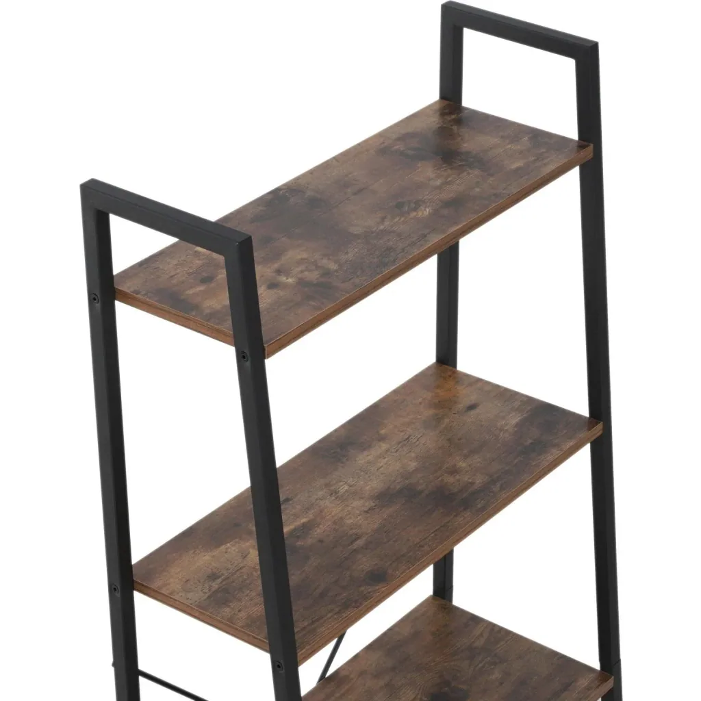 Standing shelf ladder shelf step shelf bookcase flower shelf wood vintage 4 compartments 60 x 35 x 145 cm