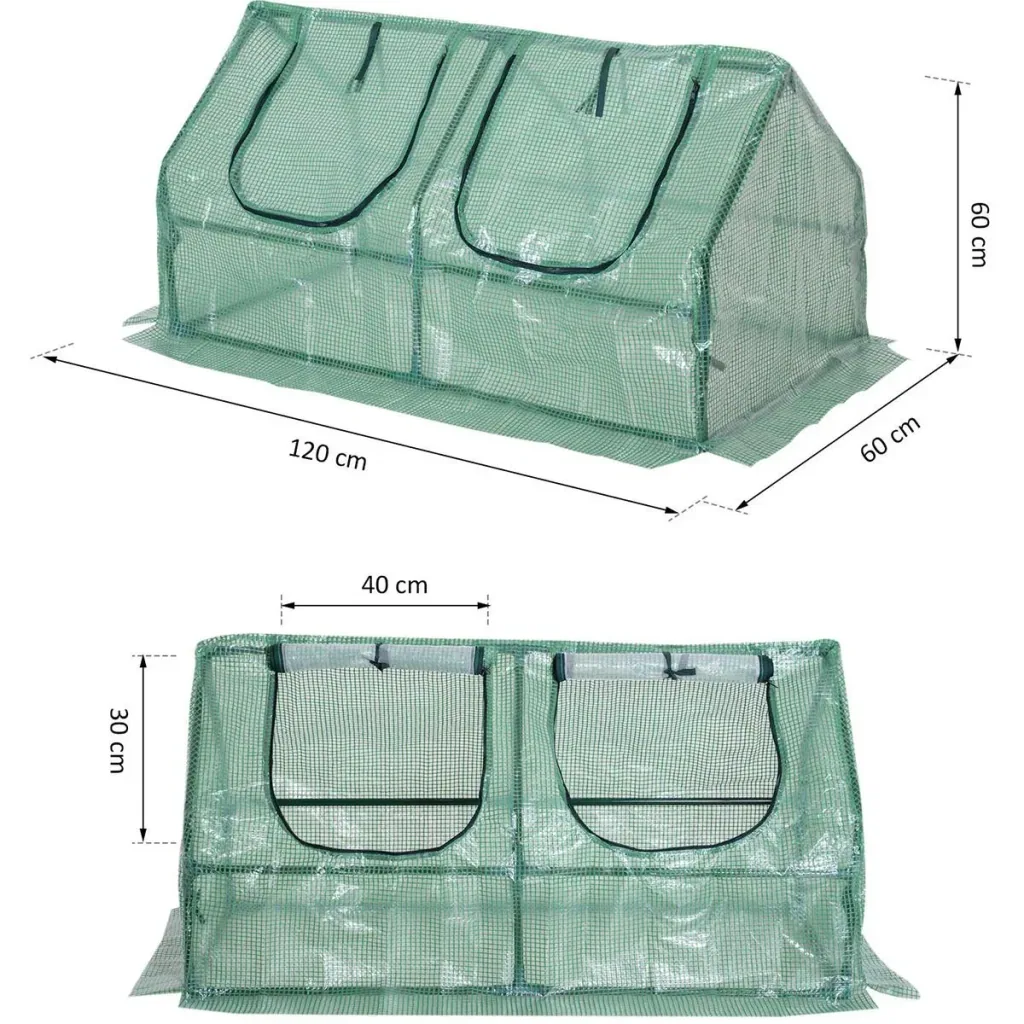 Greenhouse cold frame green transparent