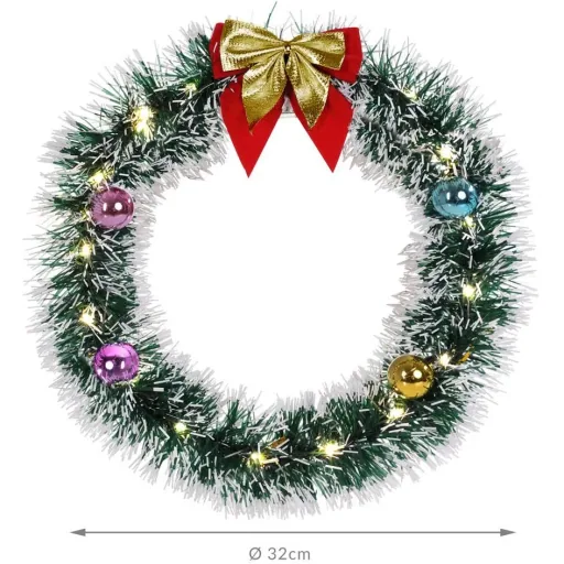 Christmas wreath - LED - Gold Ø32cm