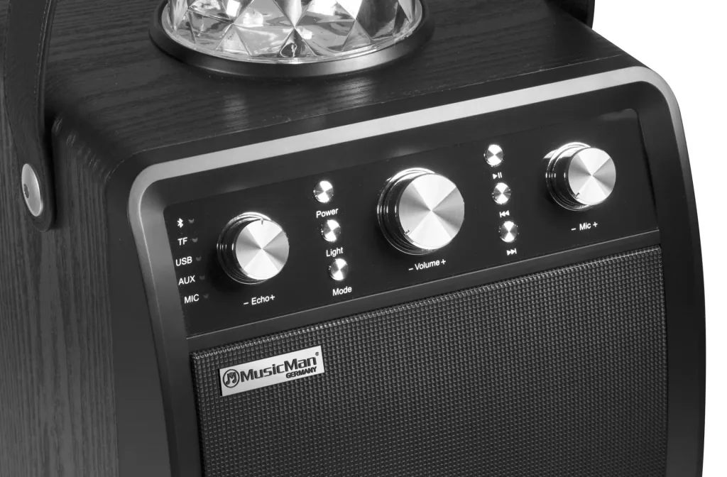 Disco speaker with microphone