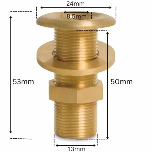 Messing Koppeling, Schroefdraadfitting 1/4 Inch AG