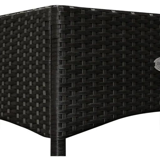 Polyrotan side table black, 58 x 58 x 42 cm