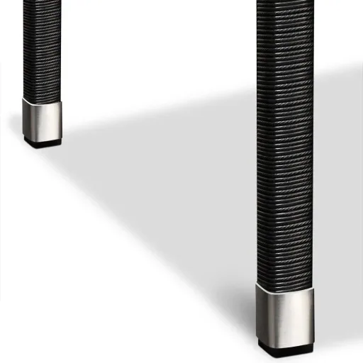Polyrotan side table black, 58 x 58 x 42 cm