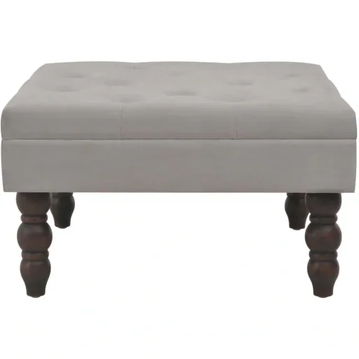Stool 60x60x36 cm velvet dark grey