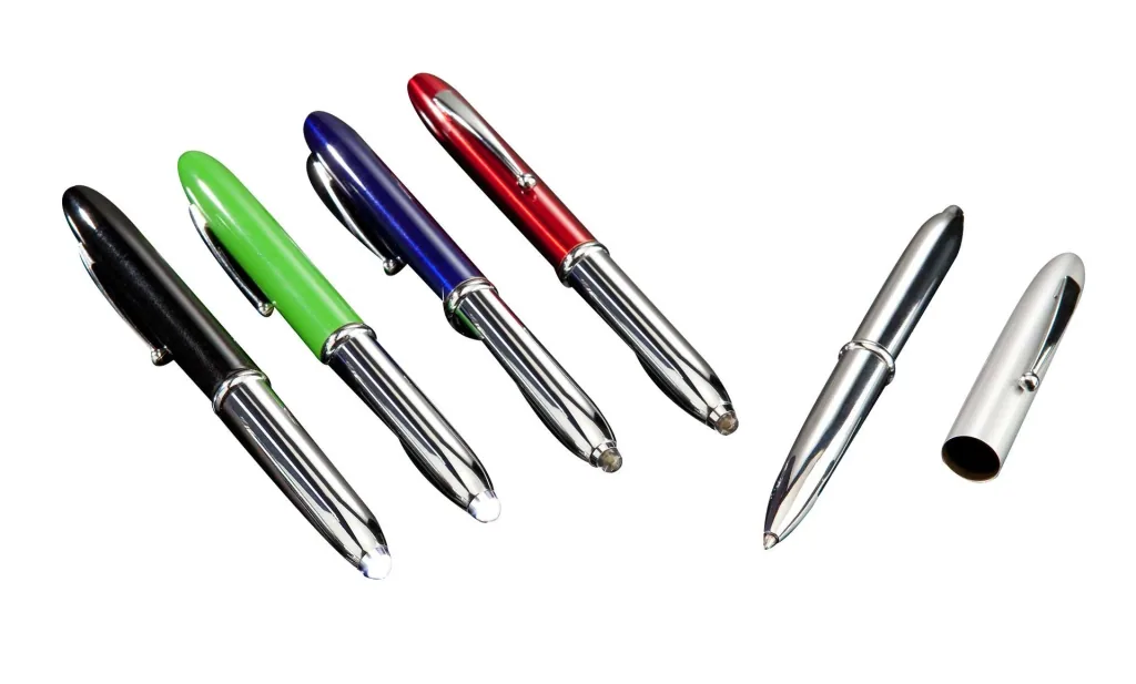 LED ballpoint pens, set of 5