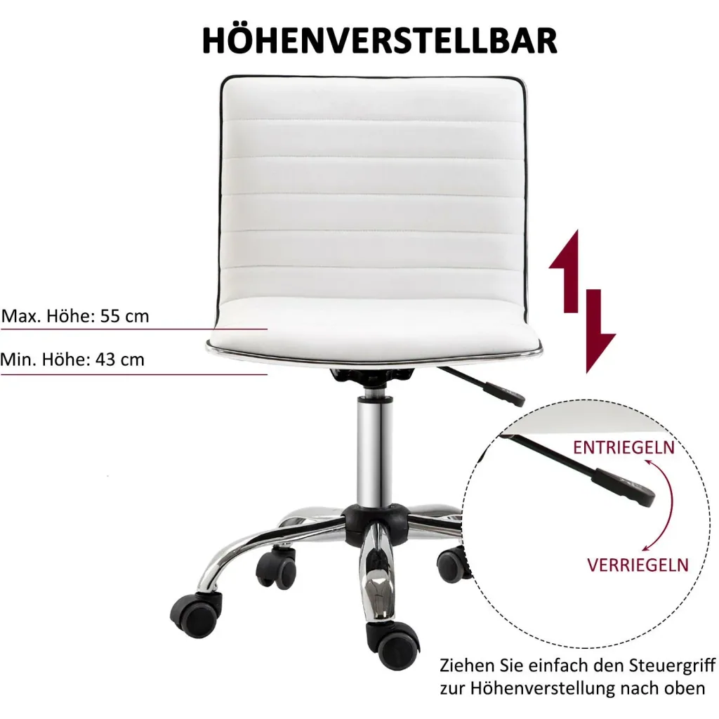 Swivel chair, white