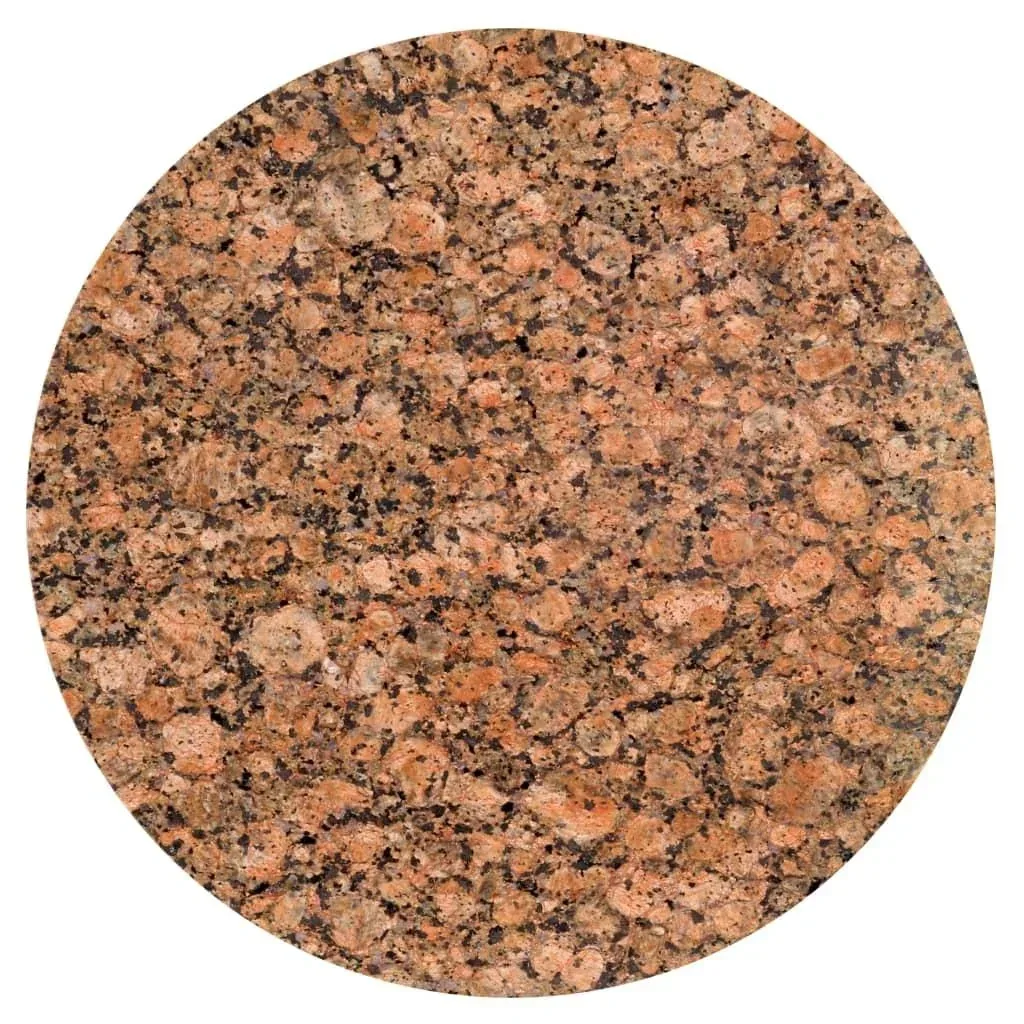 Coffee table 40x40x40 cm real stone with marble texture brown