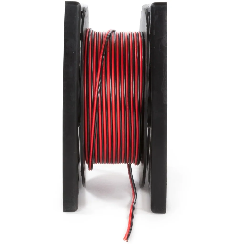 speaker cable - red/black - 2 x 1.50 mm² - 100 m