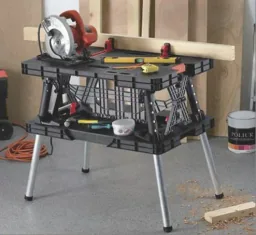 Work table, foldable