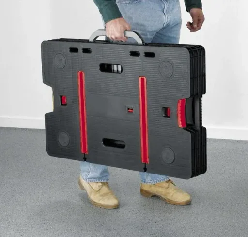 Work table, foldable