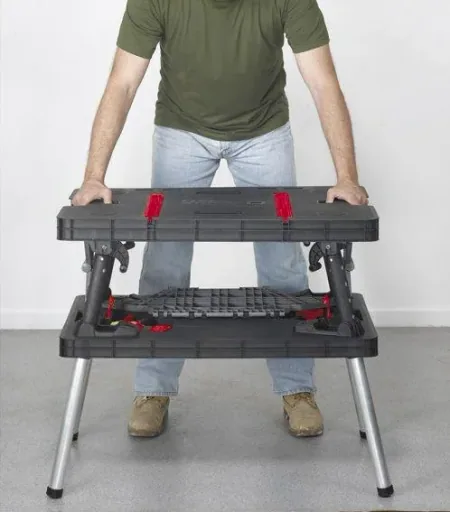 Work table, foldable