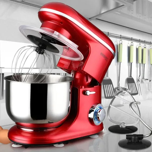 Elegance Red Food Processor 1200W 6L