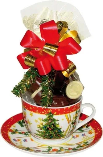 Christmas place settings in a set, each 3 pieces, filled with 100 g of chocolates