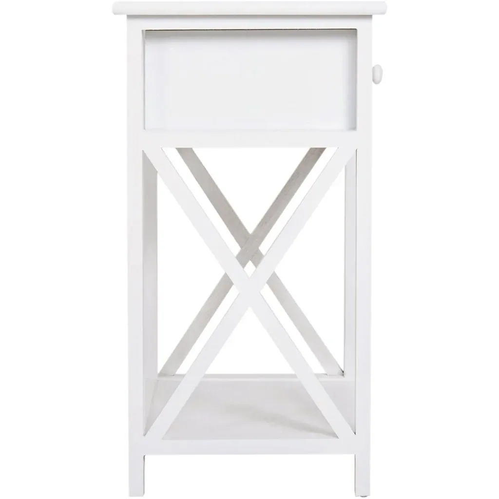 Side table with drawer white