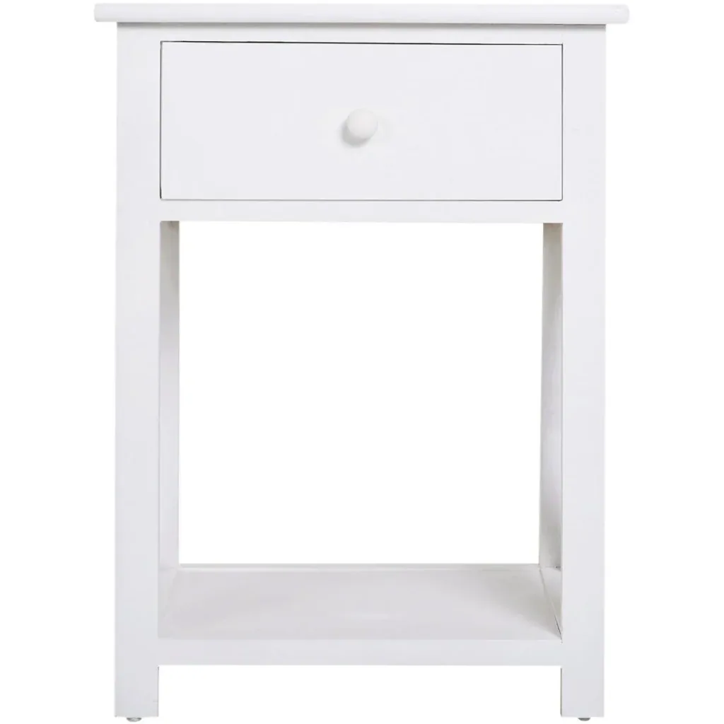 Side table with drawer white