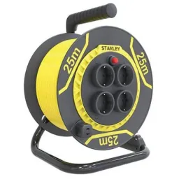 PVC cable reel - 25 m - 3G1.5 - 4 sockets