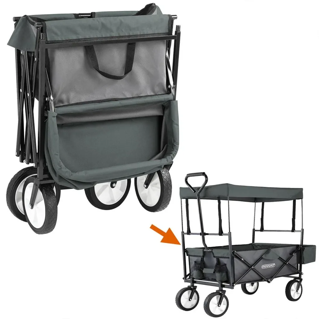 Foldable caravan - With roof - Grey
