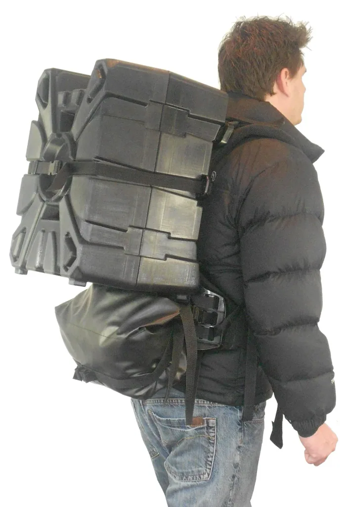 Backpack frame, specially made for suitcases