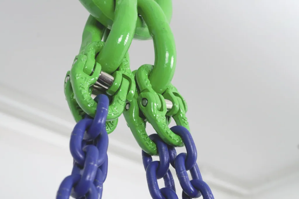 Sling chain 4GK10-GKH, Ø 8 mm x 1.0 m usable length, load capacity 5.3 t (0-45°) / 3.75 t (45-60°), 4-leg, GK 10